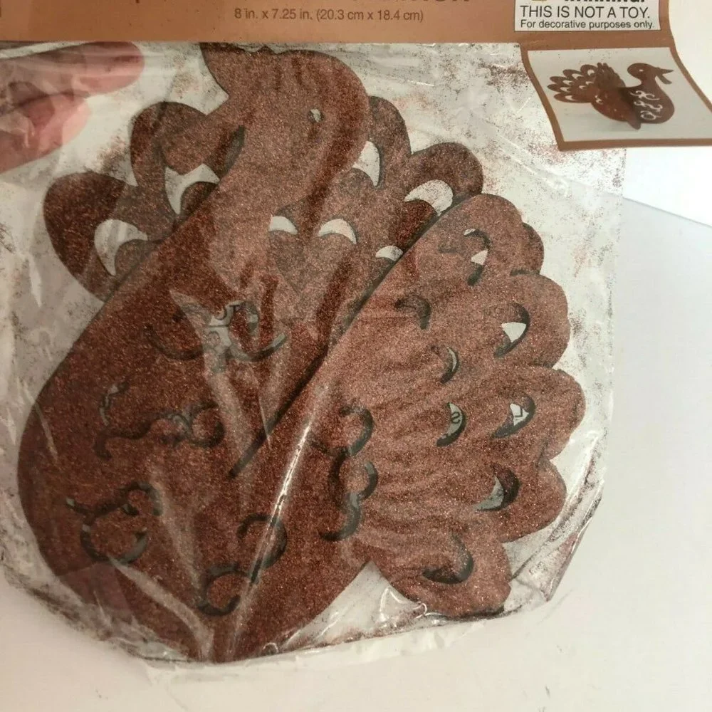 3D glittered TURKEY Shelf Table Decor